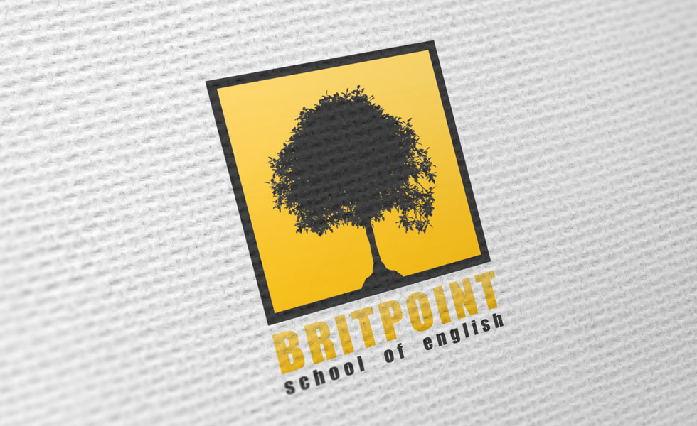 Logo dla Szkoły Języka Angielskiego BRIT POIN