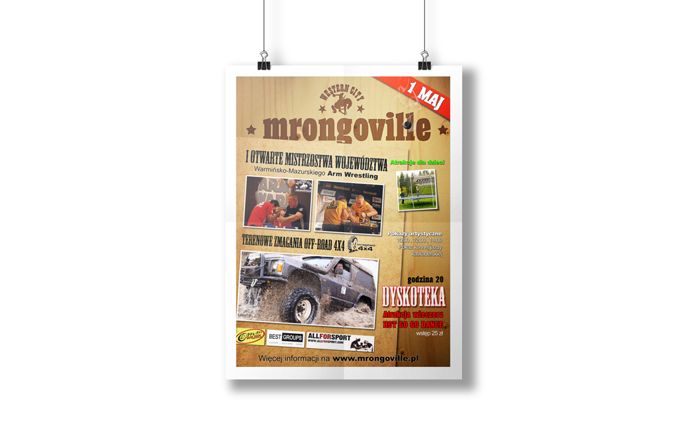 Plakat A3 dla Miasteczka Mrongoville