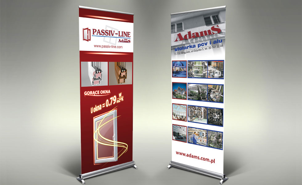 Roll Up baner dla firmy ADAMS.